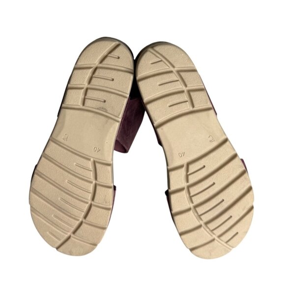 Plakton Made in Spain Leather Wedge Sandals Size 40 - Picture 3 of 6